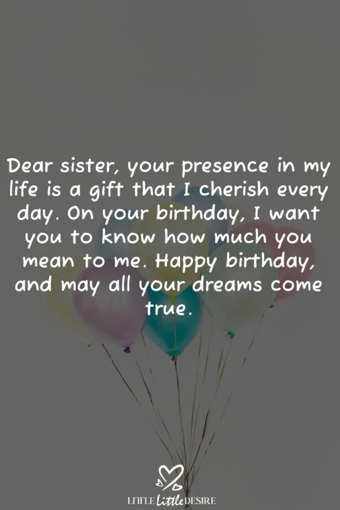 Sister Birthday Wishes