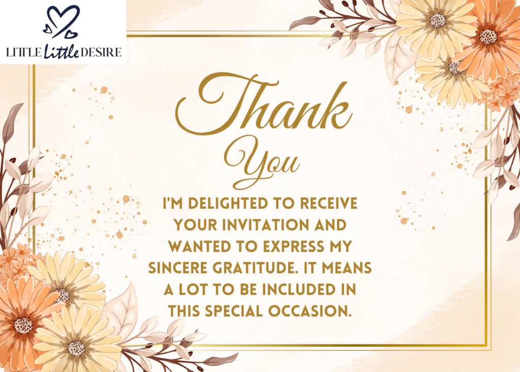 thanks for invitation reply message