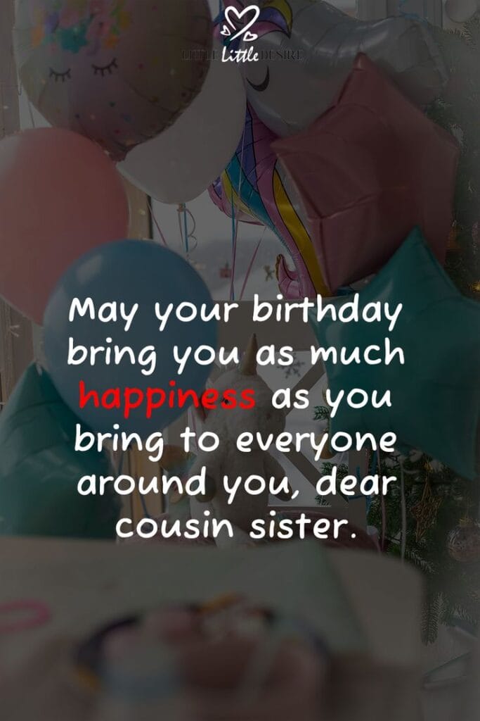 Birthday Wishes For Cousin Sister