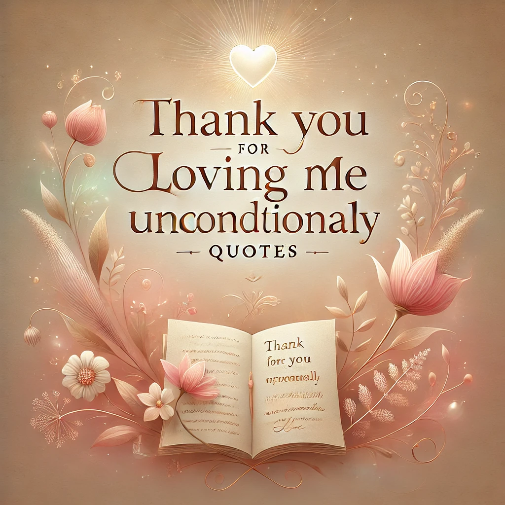 Thank You For Loving me Unconditionally Quotes