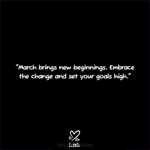 March New Month New Goals Quotes