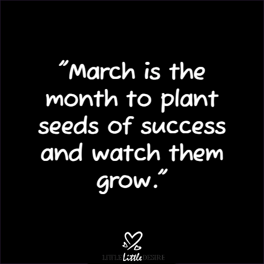 March New Month New Goals Quotes