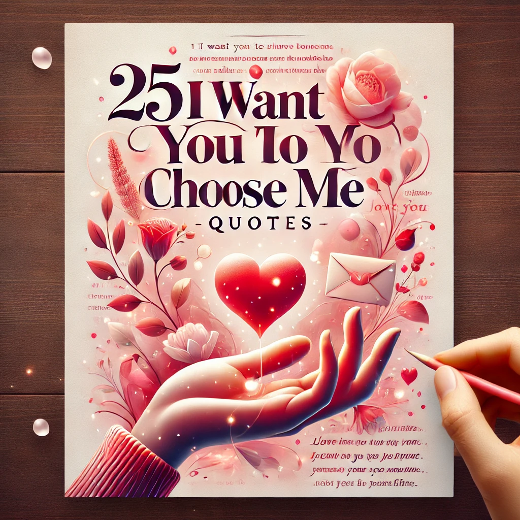 25 I Want You To Choose Me Quotes